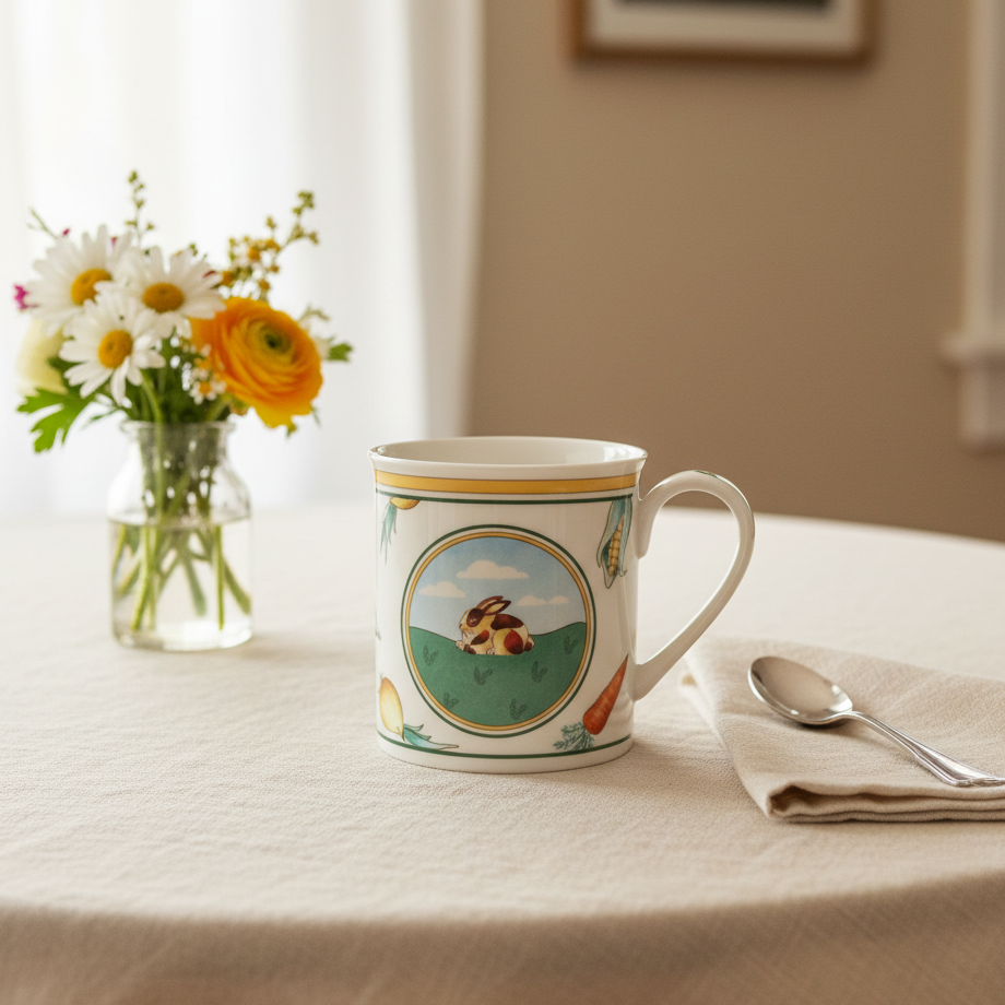 Villeroy & Boch A la ferme les animaux: Kaffeebecher / Henkelbecher (Hase)