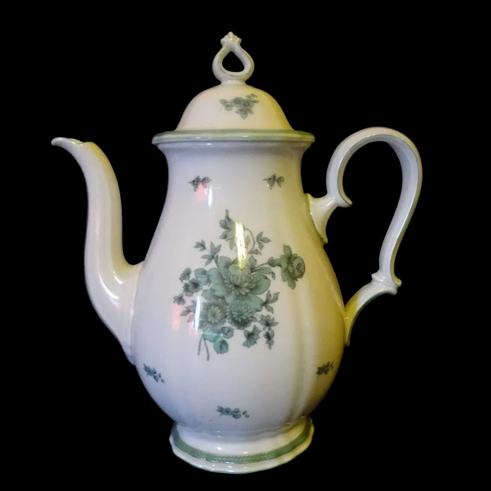 Rosenthal Chippendale grüne Blume: Kaffeekanne / Kanne
