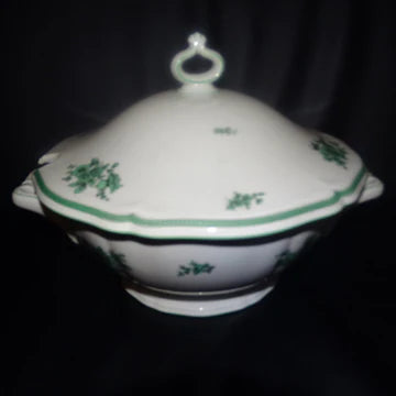 Rosenthal Chippendale grüne Blume: Suppenterrine / Terrine, groß