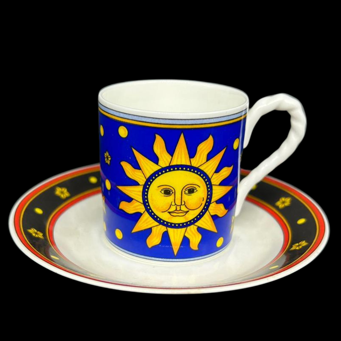 Villeroy & Boch Sun, Moon and Stars: Mokkatasse / Espressotasse mit Unterteller (9471656296772)