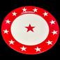 Stars and stripes: Kuchenteller / Frühstücksteller - rot (9532618572100)