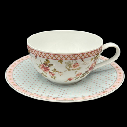 Hutschenreuther Laura Ashley: Kaffeetasse / Tasse mit Unterteller (9534431723844)