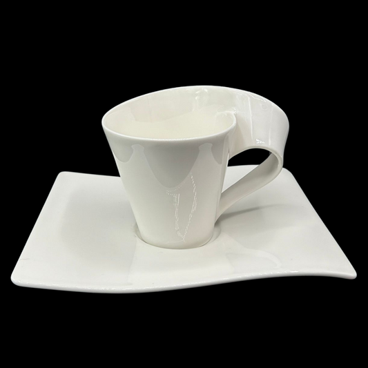 Villeroy & Boch New Wave: Kaffeetasse / Tasse mit Unterteller (9645239042372)