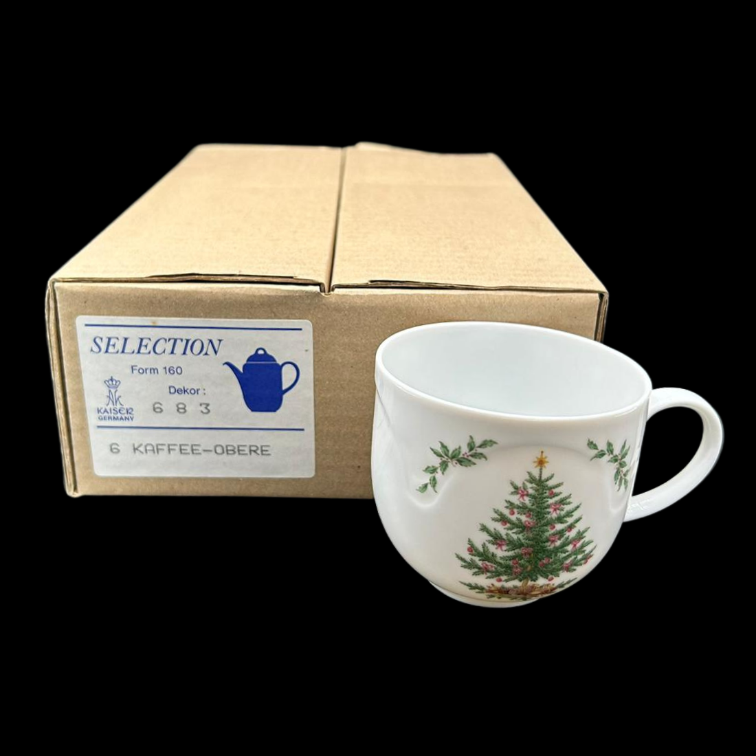 Kaiser Porzellan 683: Kaffeetasse / Tasse - Weihnachten (in OVP) (9657919340868)