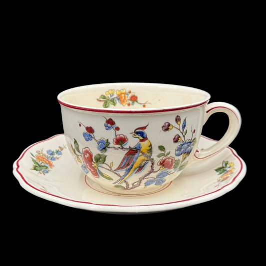 Villeroy & Boch Phoenix Rot: Jumbotasse / Frühstückstasse mit Unterteller (15202371043652)
