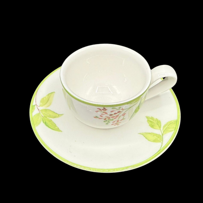 Villeroy & Boch Green Garland: Mokkatasse / Espressotasse mit Unterteller (15202372157764)