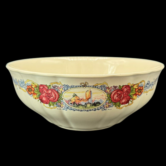 Sarreguemines Obernai France: Schüssel / Servierschüssel, rund - 21,5 cm (15239176782148)