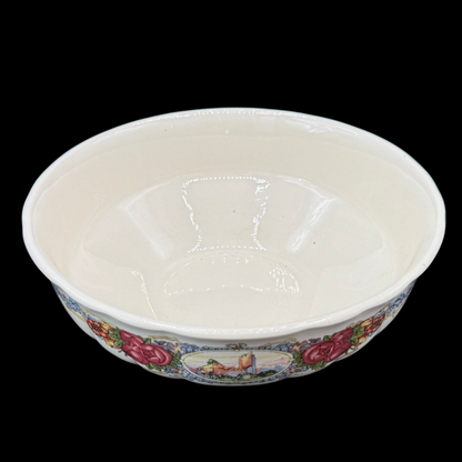 Sarreguemines Obernai France: Schüssel / Servierschüssel, rund - 21,5 cm (15239176782148)