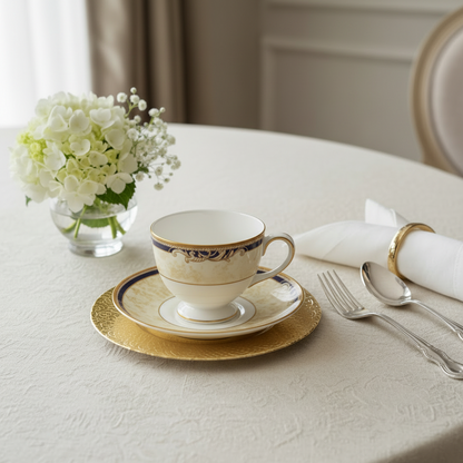 Wedgwood Cornucopia: Kaffeetasse / Tasse mit Unterteller - neu