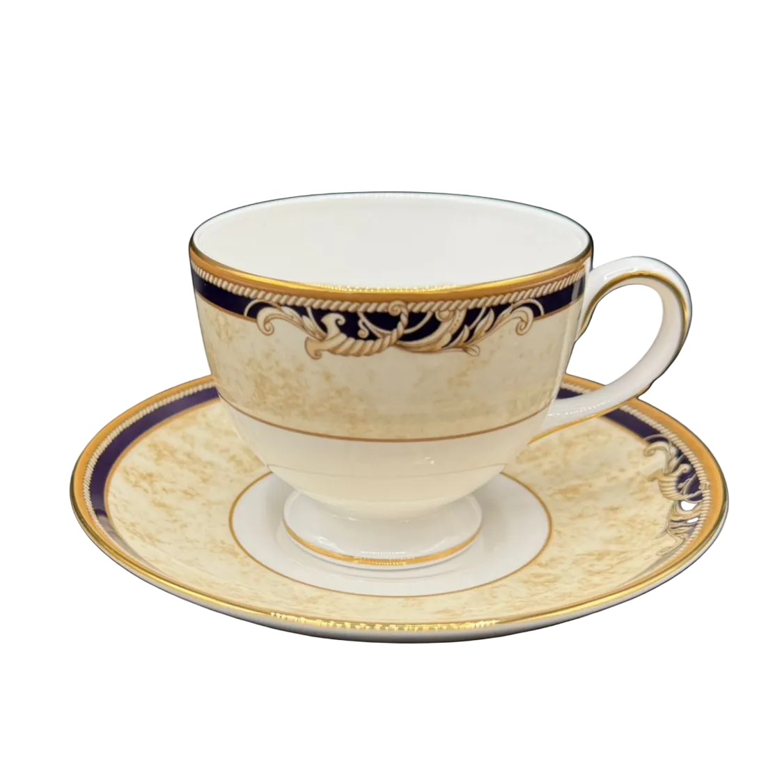 Wedgwood Cornucopia: Kaffeetasse / Tasse mit Unterteller - neu
