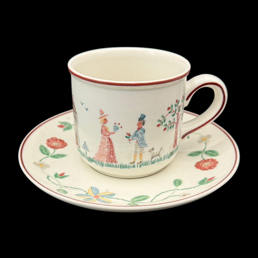 Villeroy & Boch American Sampler: Kaffeetasse / Tasse mit Unterteller (15252967424324)
