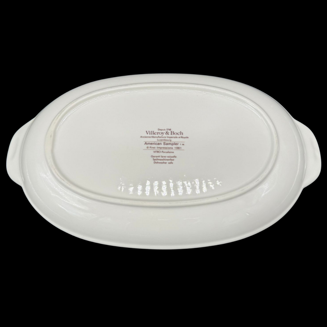 Villeroy & Boch American Sampler: Platte / Schiffchenteller - ca. 26 cm (7120706109577)