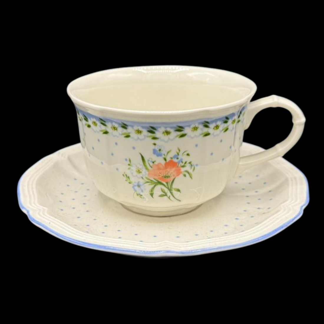 Villeroy & Boch Romantica: Teetasse / Tasse mit Unterteller (7120735633545)