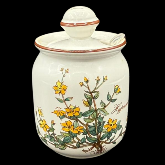 Villeroy & Boch Botanica: Senftopf / Senfdose mit Deckel (7120855236745)