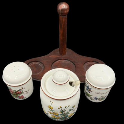 Villeroy & Boch Botanica: 4 teiliges Set mit Senftopf, Salz, Pfeffer / Menage (7121031856265)