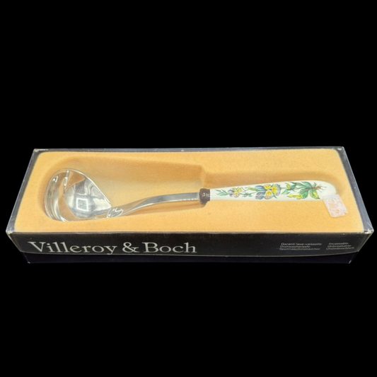 Villeroy & Boch Botanica: Saucenlöffel / Kelle / Schöpflöffel mit Porzellangriff (Besteck) - OVP (7121106698377)