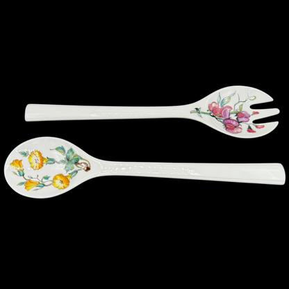 Villeroy & Boch Botanica: Salatbesteck aus Porzellan (2-teilig) - neuw. (7121093820553)