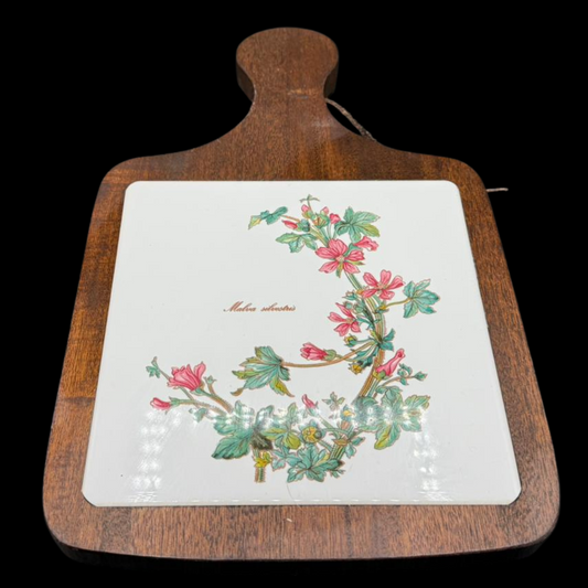 Villeroy & Boch Botanica: Brettchen / Holzbrettchen mit Griff und Porzellaneinsatz (7121078255753)