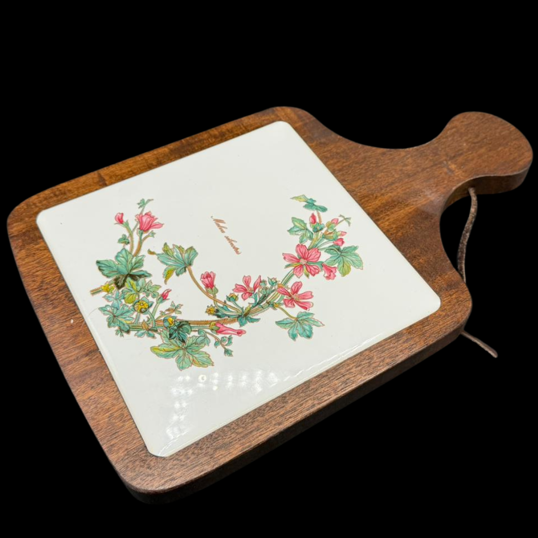 Villeroy & Boch Botanica: Brettchen / Holzbrettchen mit Griff und Porzellaneinsatz (7121078255753)