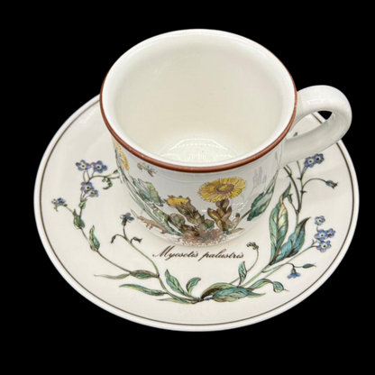 Villeroy & Boch Botanica: Kaffeetasse / Tasse mit Unterteller - neuwertig (7120784556169)