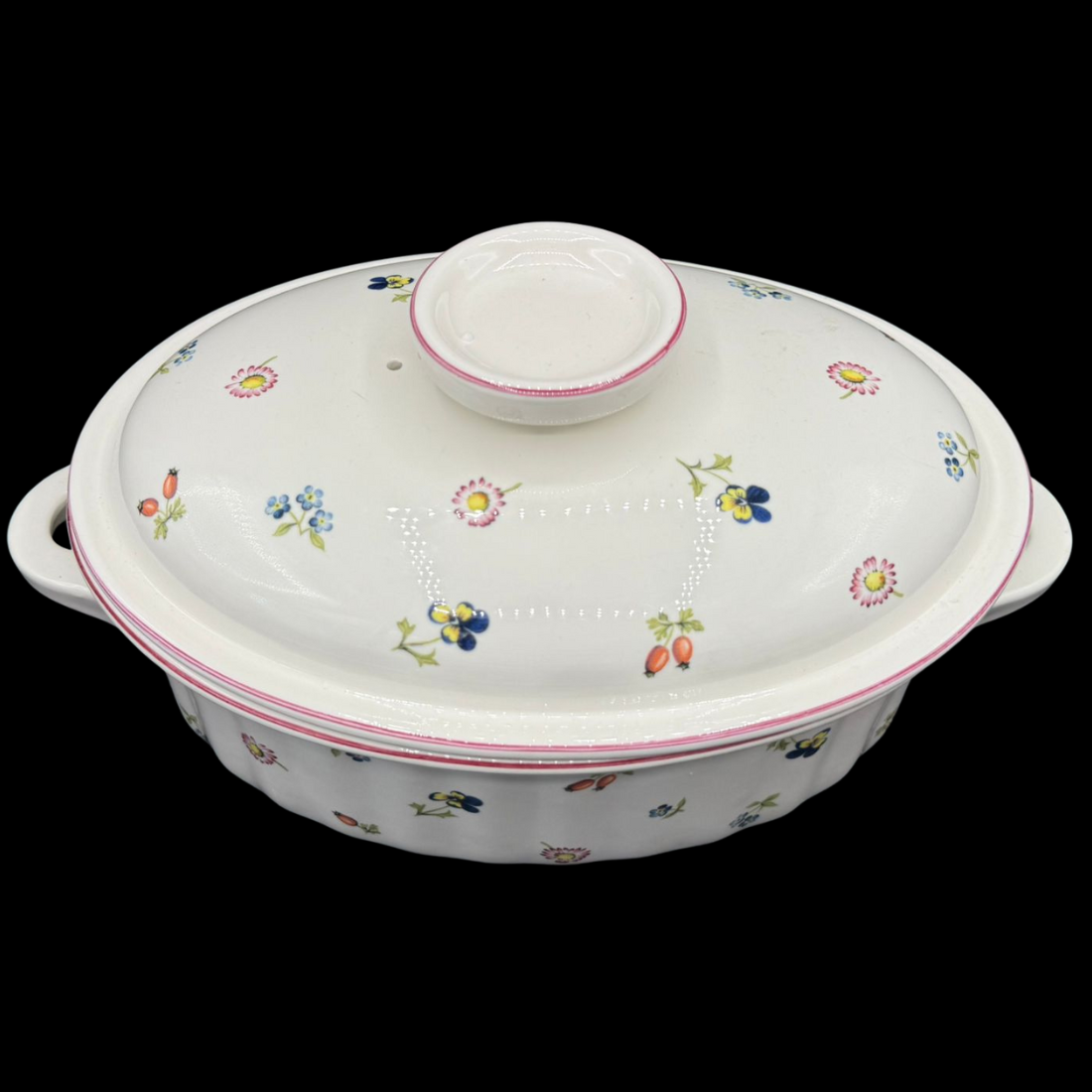 Villeroy & Boch Petite Fleur: Bräter / Auflaufform mit Deckel, groß - Vilbofour / Kochgeschirr (8692529004868)