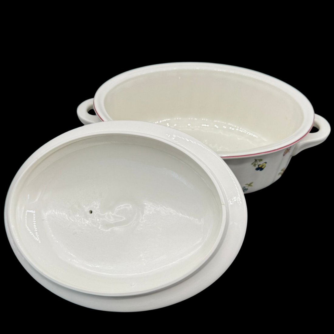 Villeroy & Boch Petite Fleur: Bräter / Auflaufform mit Deckel, groß - Vilbofour / Kochgeschirr (8692529004868)