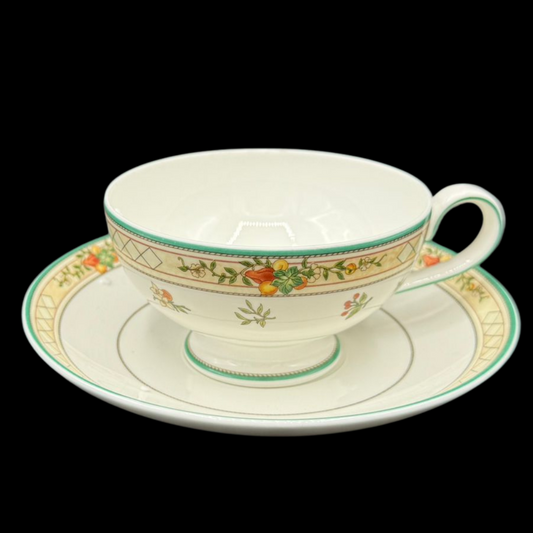 Villeroy & Boch Golden Birds: Teetasse / Tasse mit Unterteller (15290843496772)