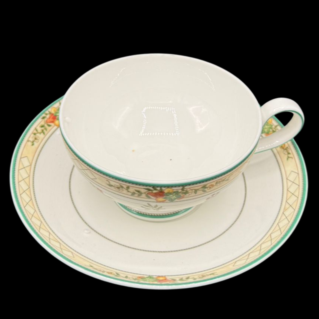 Villeroy & Boch Golden Birds: Teetasse / Tasse mit Unterteller (15290843496772)