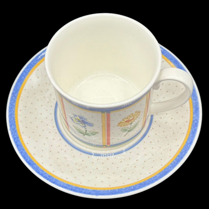 Villeroy & Boch Julie: Kaffeetasse / Tasse mit Unterteller (7120888496265)