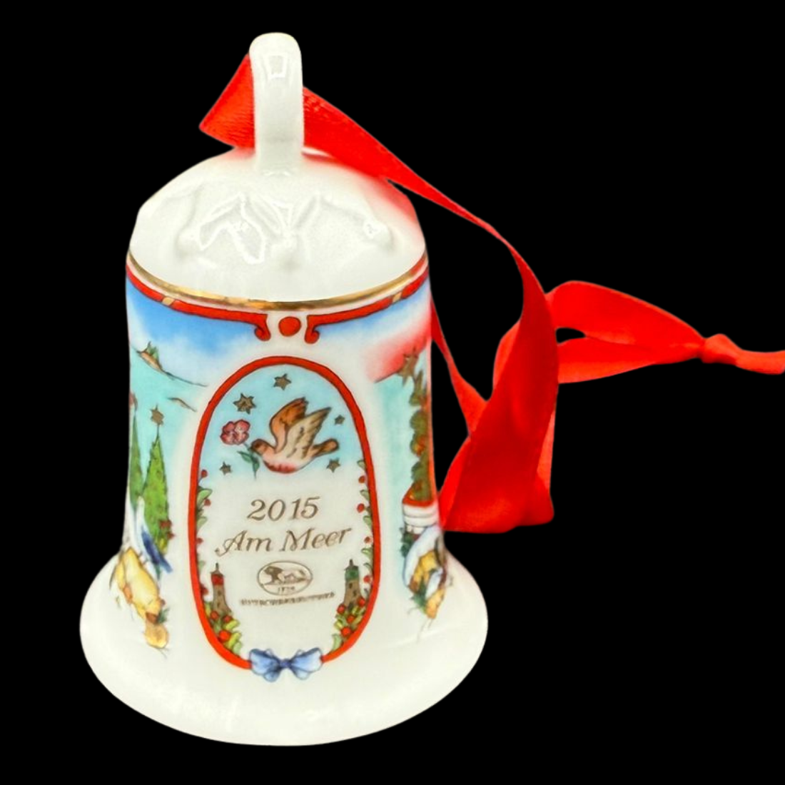 Hutschenreuther Weihnachtsglocke: 2015 Am Meer - neu und in OVP (15295400476996)