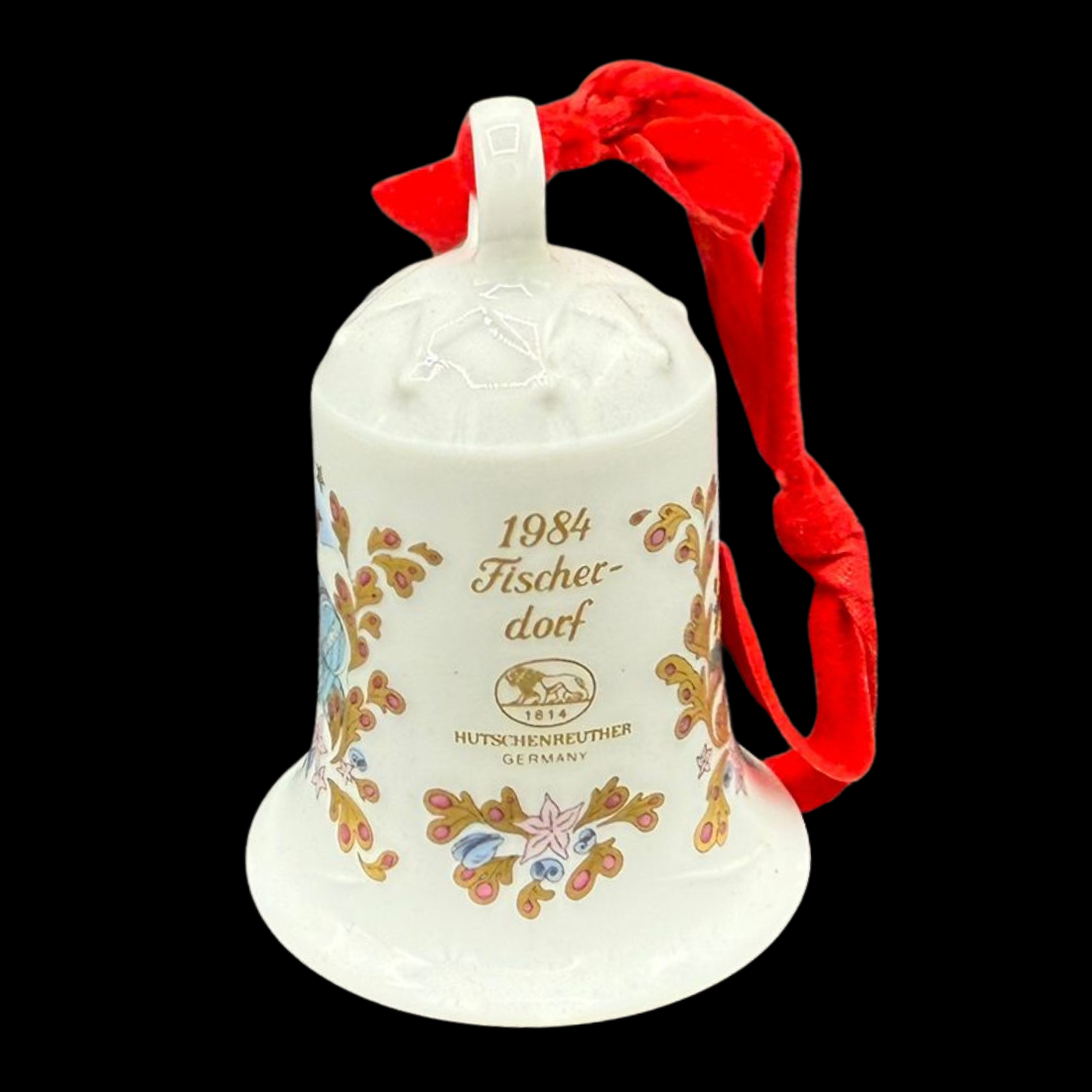 Hutschenreuther Weihnachtsglocke: 1984 Fischerdorf - neu und in OVP (15295407358276)