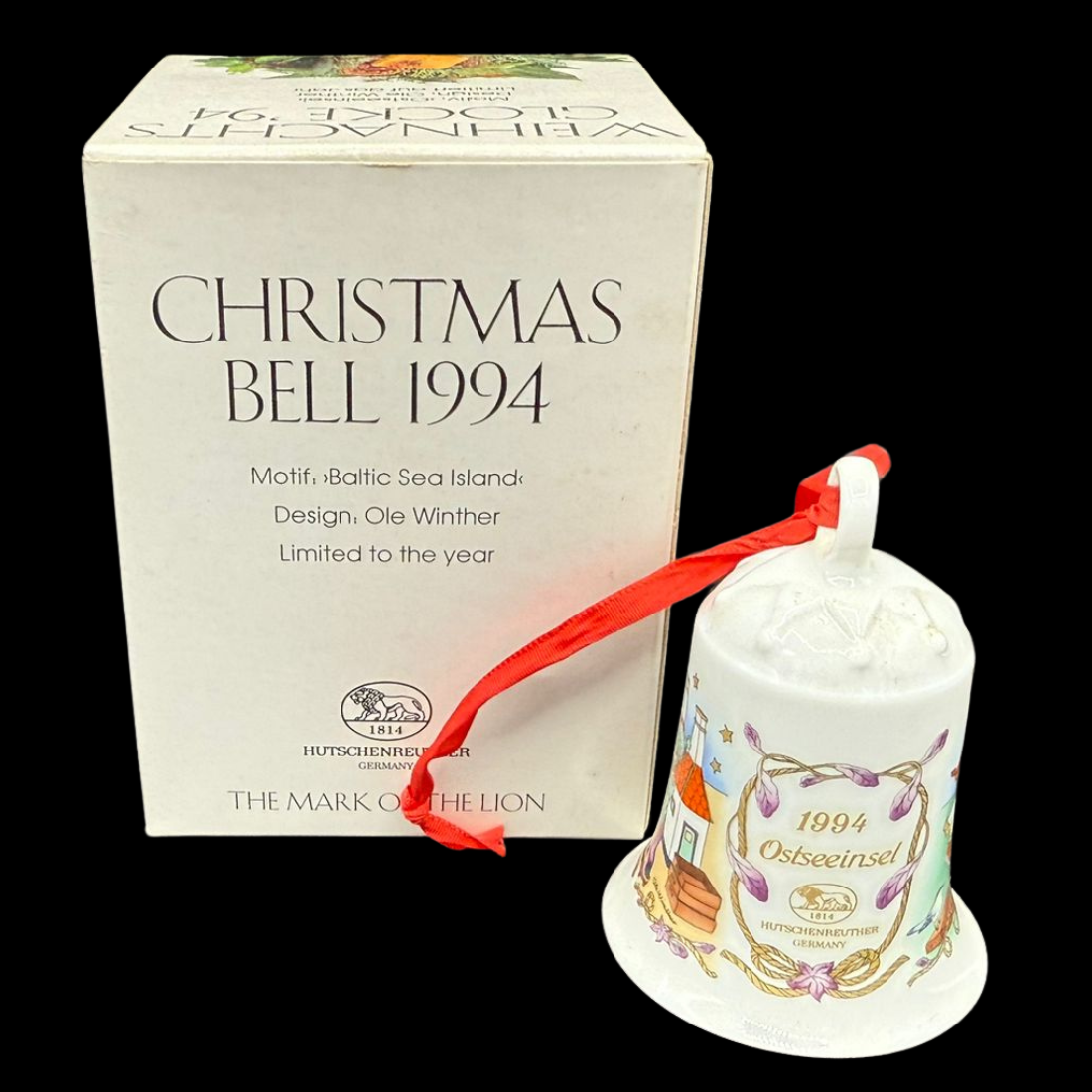 Hutschenreuther Weihnachtsglocke: 1994 Ole Winther - neu und in OVP (15295422628164)