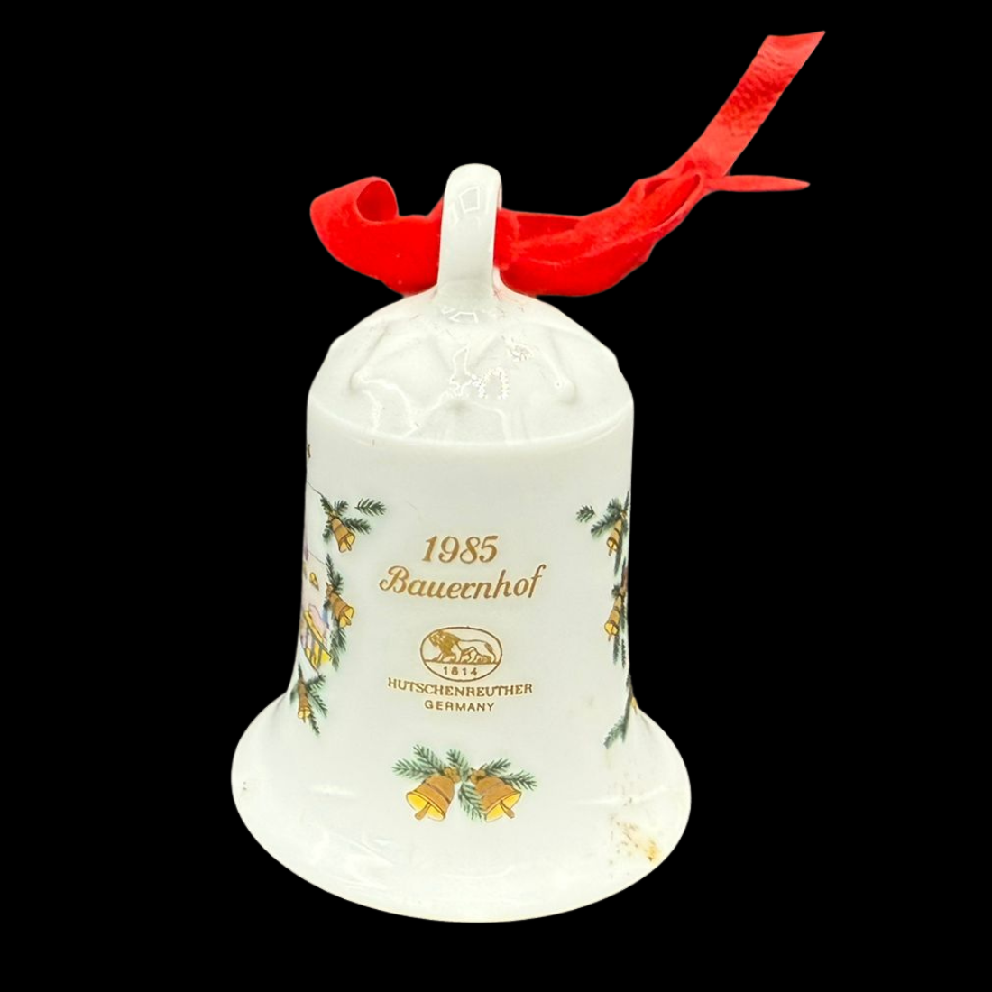Hutschenreuther Weihnachtsglocke: 1985 Bauernhof - neu und in OVP (15295408570692)
