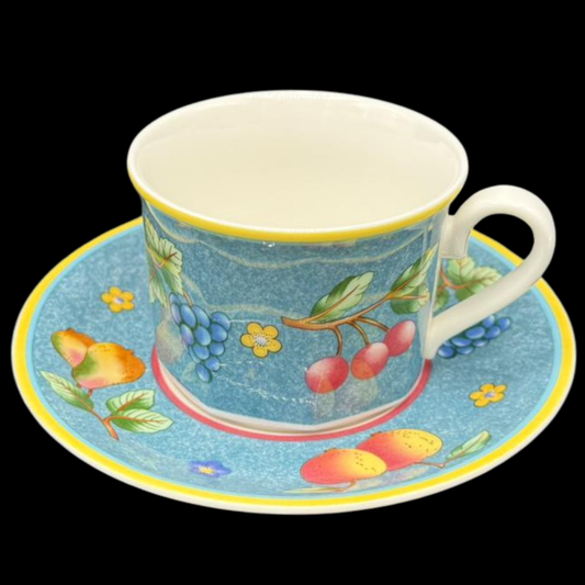 Villeroy & Boch Biella: Mokkatasse / Espressotasse mit Unterteller (15297119977796) (15314778652996)