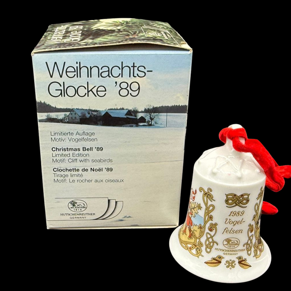 Hutschenreuther Weihnachtsglocke: 1989 - neu und in OVP (15297334870340)