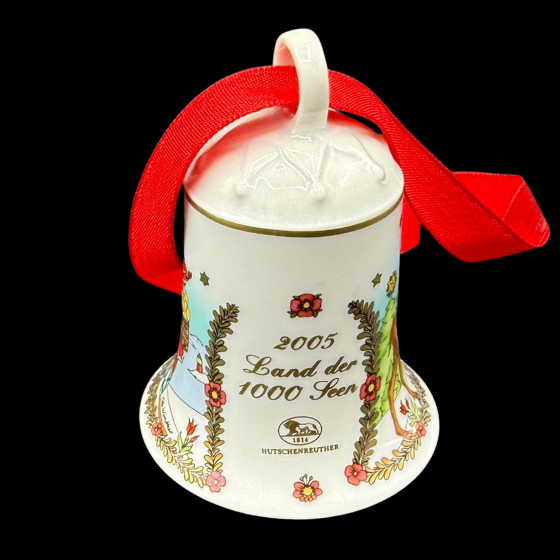 Hutschenreuther Weihnachtsglocke: 2005 Land der 1000 Seen - neu und in OVP (8545203683652)
