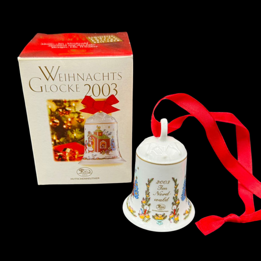 Hutschenreuther Weihnachtsglocke: 2003 Im Nordwald - neu und in OVP (8545196343620)