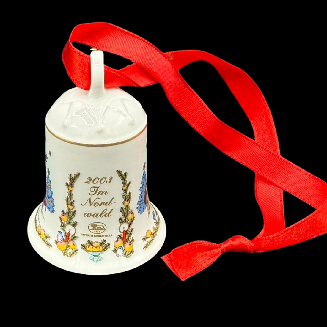 Hutschenreuther Weihnachtsglocke: 2003 Im Nordwald - neu und in OVP (8545196343620)
