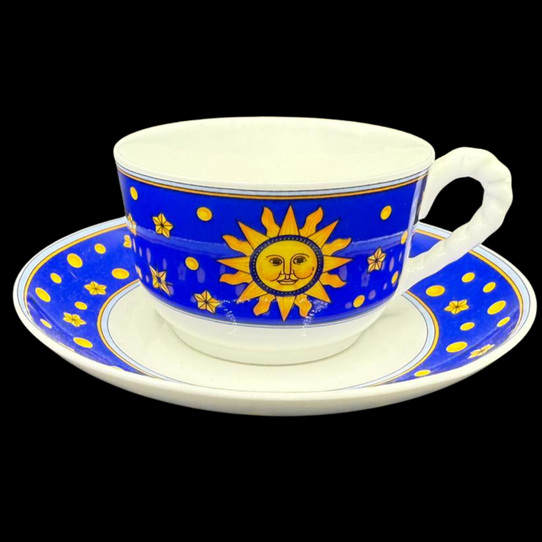Villeroy & Boch Paloma Picasso Sun Moon and Stars: Teetasse mit Ut blau - neuwertig (7120726032521)
