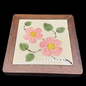 Villeroy & Boch Wildrose: Untersetzer / Fliese mit Holzumrandung - gebraucht