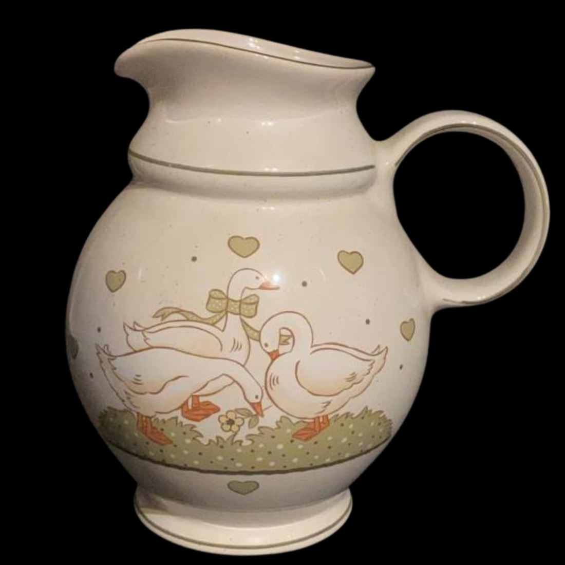 Pfalzkeramik Gänseglück: Krug / Saftkrug / Kanne - ca 18,5 cm hoch