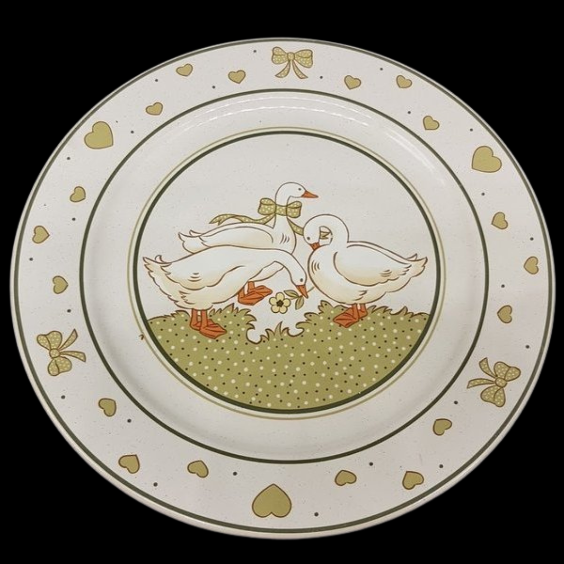 Pfalzkeramik Gänseglück: Kuchenplatte / Tortenplatte, rund