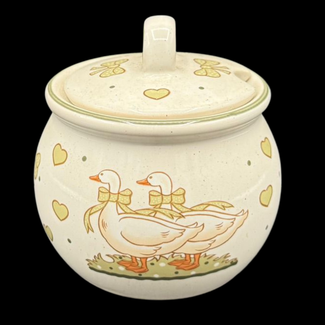 Pfalzkeramik Gänseglück: Marmeladedose / Zuckerdose