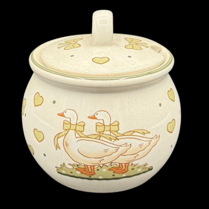 Pfalzkeramik Gänseglück: Marmeladedose / Zuckerdose