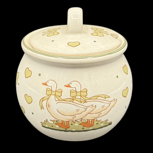 Pfalzkeramik Gänseglück: Marmeladedose / Zuckerdose