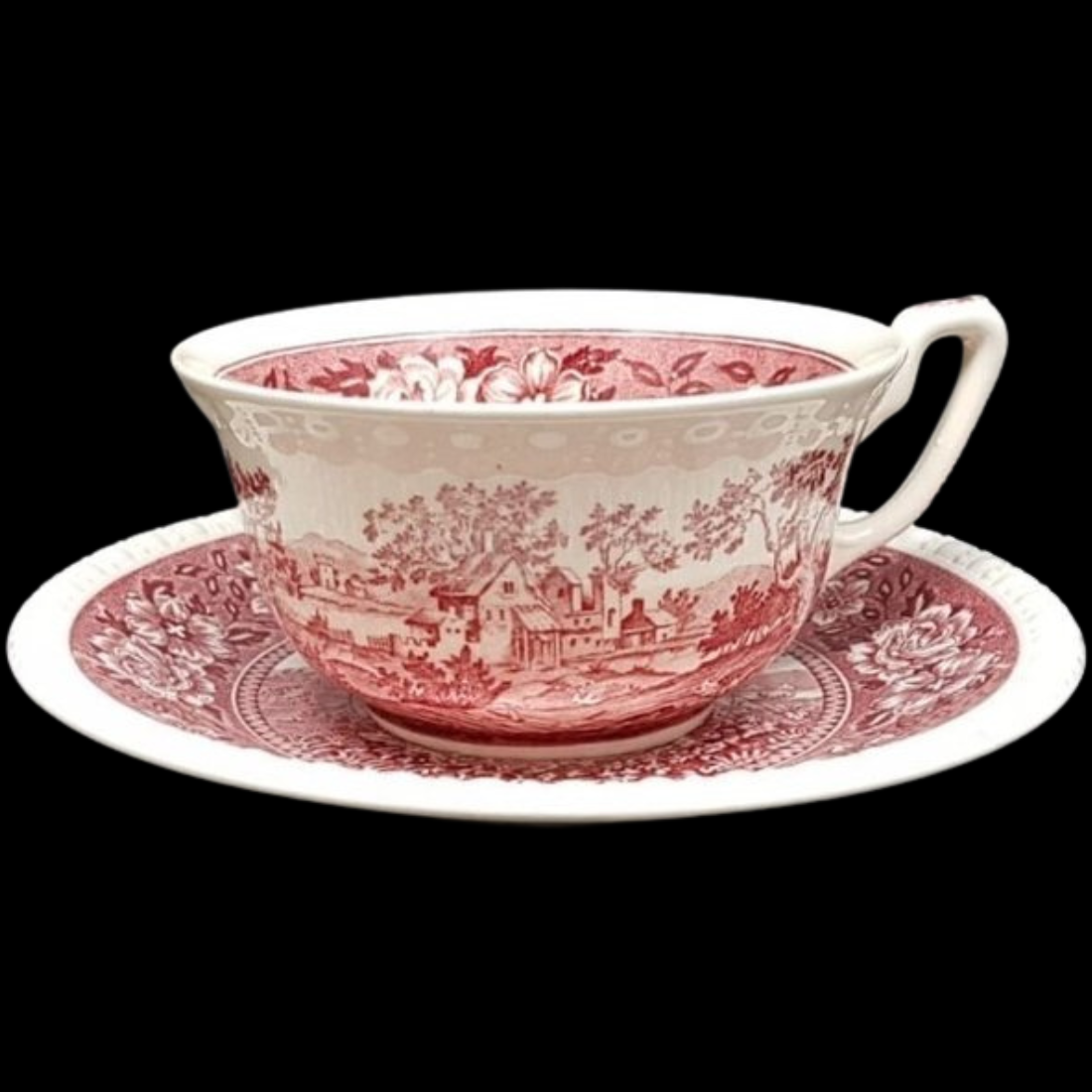 Villeroy & Boch Rusticana rot: Jumbotasse / Teetasse XXL mit Unterteller