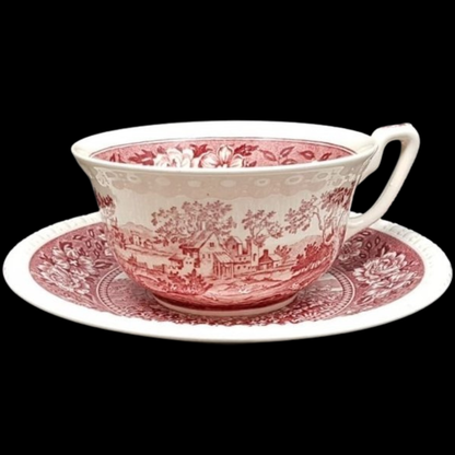 Villeroy & Boch Rusticana rot: Jumbotasse / Teetasse XXL mit Unterteller