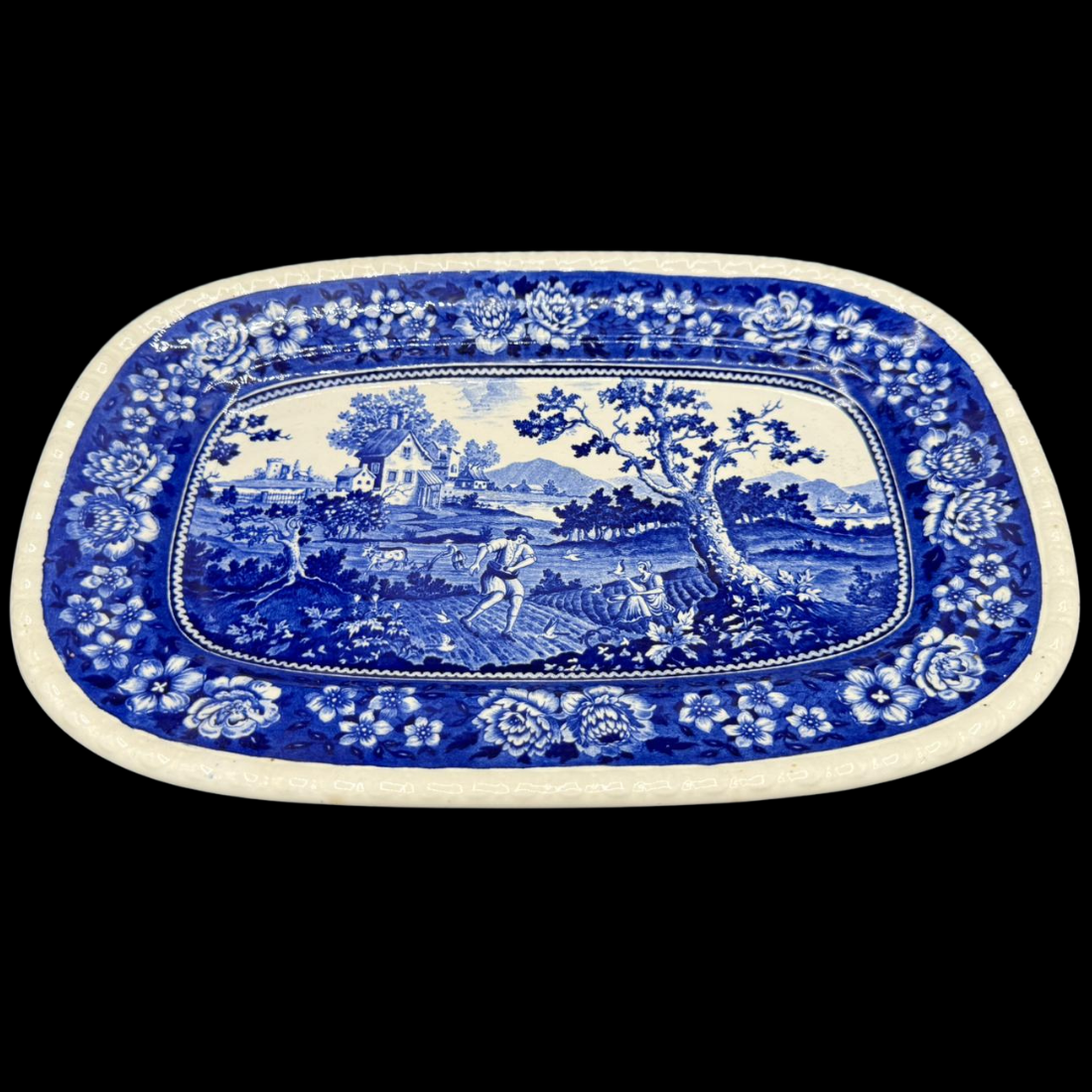 Villeroy & Boch Rusticana blau: Platte 36 x 24 cm