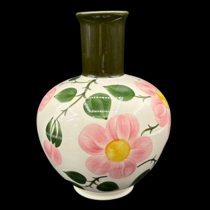 Villeroy & Boch Wildrose: Vase / Blumenvase mit grünem Hals