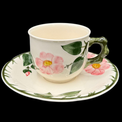 Villeroy & Boch Wildrose: Kaffeetasse / Tasse mit Unterteller